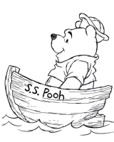 A coloring page of winnie the pooh